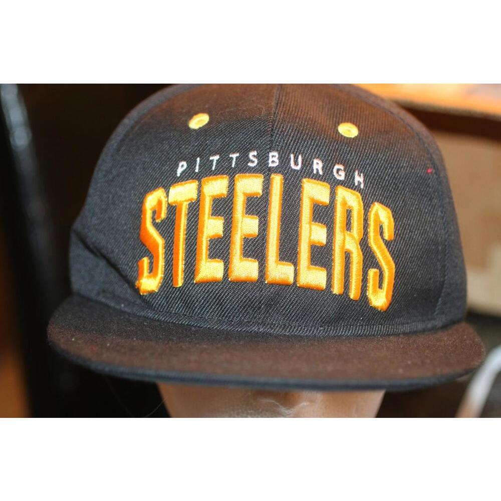 Vintage Pittsburgh Steelers Snapback Hat Budweiser NFL Official SponsorBlack Cap